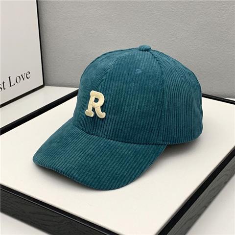 Fashion Corduroy Baseball Cap Ladies Letter R Snapback Hat - Image 10