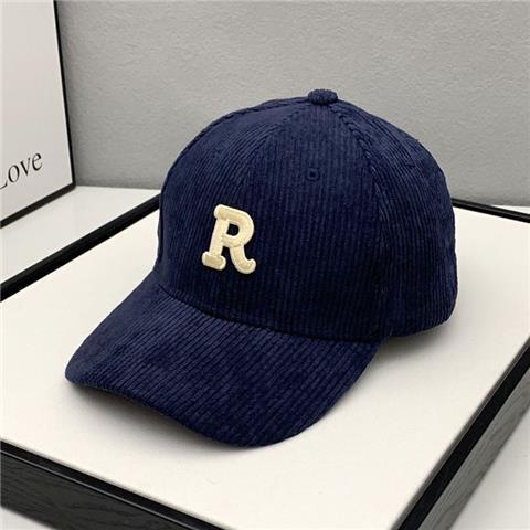 Fashion Corduroy Baseball Cap Ladies Letter R Snapback Hat - Image 5